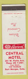 Matchbook Cover - Central Motel Fort Morgan Colorado WEAR