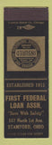 Matchbook Cover - First Federal Loan Stamford OH SAMPLE WEAR