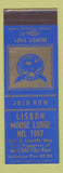 Matchbook Cover - Lisbon Moose Lodge OH SAMPLE WEAR