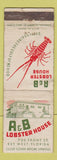 Matchbook Cover - A&B Lobster House Key West FL WORN