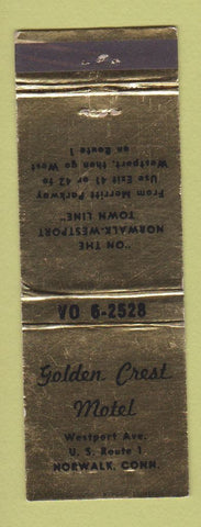 Matchbook Cover - Golden Crest Motel Norwalk CT