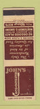 Matchbook Cover - John's Rendezvous San Francisco CA WEAR