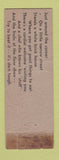 Matchbook Cover - John's Rendezvous San Francisco CA WEAR