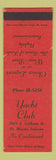 Matchbook Cover - Yacht Club Fort Wayne IN SAMPLE