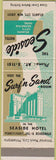 Matchbook Cover - Seaside Hotel Atlantic City NJ