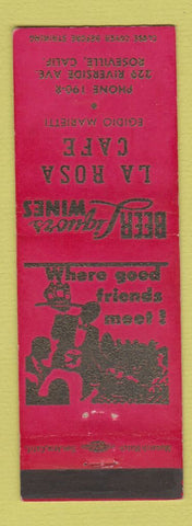 Matchbook Cover - La Rosa Cafe Roseville CA