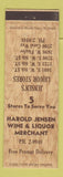Matchbook Cover - Harold Jensen Wine Liquor Store Miami FL