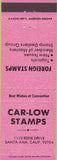 Matchbook Cover - Car Low Stamp collecting Santa Ana CA pink