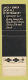 Matchbook Cover - 101 Ranch House Seal Beach CA WEAR