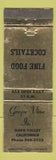 Matchbook Cover - Grape Vine Inn Napa Valley CA