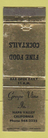 Matchbook Cover - Grape Vine Inn Napa Valley CA