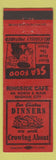 Matchbook Cover - Ringside Cafe Brigham City UT