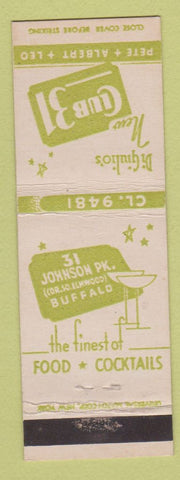 Matchbook Cover - DiGiulio's New Club 31 Buffalo NY