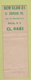 Matchbook Cover - DiGiulio's New Club 31 Buffalo NY