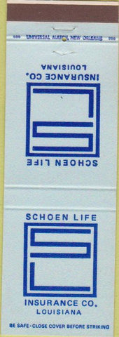 Matchbook Cover - Schoen Life Insurance Louisiana LA
