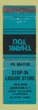 Matchbook Cover - Stop In Liquor Store Jamestown NY WEAR