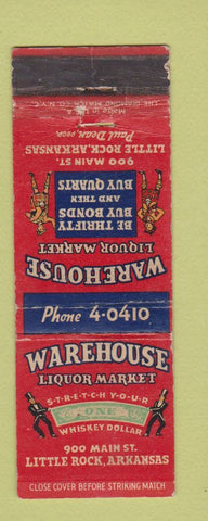 Matchbook Cover - Warehouse Liquor Market Little Rock AR WEAR