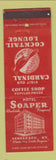Matchbook Cover - Hotel Soaper Henderson KY Cardinal Cocktail Lounge