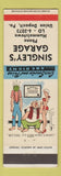 Matchbook Cover - Singley's Garage Union Deposit PA hillbilly WORN BACK