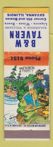 Matchbook Cover - B&W Tavern Savanna IL hillbilly WEAR