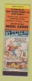 Matchbook Cover - Burch's Tavern St Croix Falls WI hillbilly WEAR