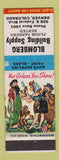 Matchbook Cover - Blomberg Building Supply Denver Colorado hillbilly POOR BACK