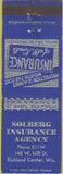 Matchbook Cover - Solberg Insurance Richland Center WI