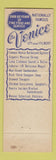 Matchbook Cover - Venice Restaurant Philadelphia PA