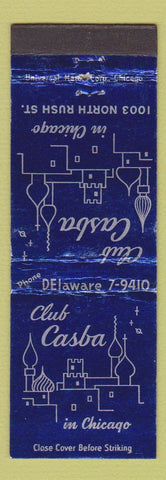 Matchbook Cover - Club Casba Chicago IL