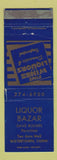 Matchbook Cover - Liquor Bazar Watertown CT