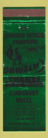 Matchbook Cover - Kingsbury Hotel Hudson Falls NY