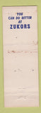 Matchbook Cover - Zukors Women's Clothes Seattle WA WEAR