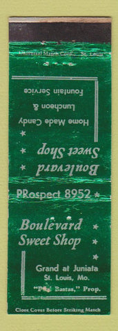 Matchbook Cover - Boulevard Sweet Shop St Louis MO WEAR
