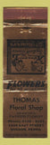 Matchbook Cover - Thomas Floral Shop Flowers Sharon PA WEAR