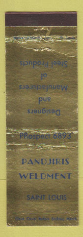 Matchbook Cover - Pandjiris Weldment Steel St Louis MO
