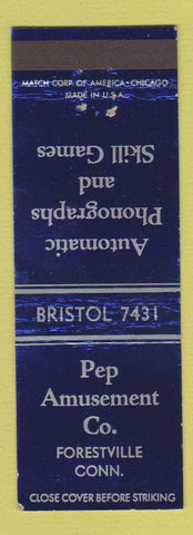Matchbook Cover - Pep Amusement Forestville CT
