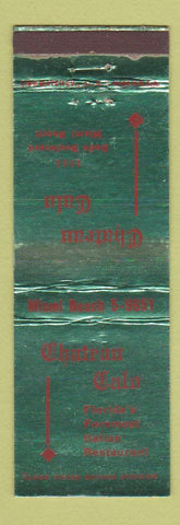 Matchbook Cover - Chateau Calo Italian Restaurant Miami Beach FL
