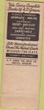 Matchbook Cover - Green Fire Brick Co Memphis TN