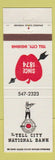 Matchbook Cover - Tell City National Bank IN