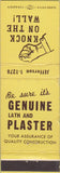 Matchbook Cover - Genuine Plaster Lath Orange County WORN