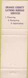 Matchbook Cover - Genuine Plaster Lath Orange County WORN