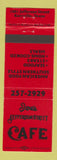 Matchbook Cover - Joe's Jefferson Street Cafe Kerrville TX
