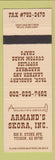 Matchbook Cover - Armand's Skora Tack Saddle Tucson AZ