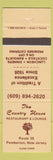 Matchbook Cover - Country House Restaurant Pemberton NJ