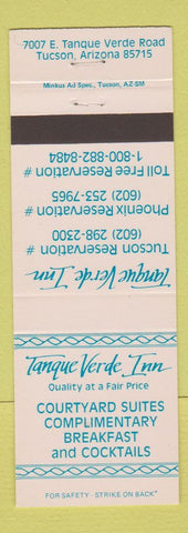 Matchbook Cover - Tanque Verde Inn Tucson AZ