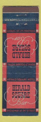Matchbook Cover - Herald Square Hotel Bar New York City