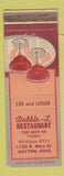 Matchbook Cover - Dubble L Restaurant Dayton OH WEAR