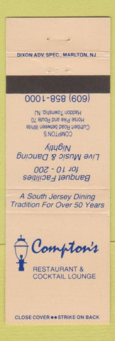 Matchbook Cover - Compton's Restaurant Haddon Township NJ