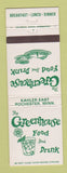 Matchbook Cover - Greenhouse Restaurant Kahler East Rochester MN