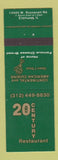Matchbook Cover - 20th Century Restaurant Elmhurst IL